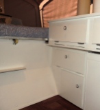 Camper after painted lower kitchen side