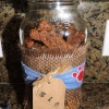 Completed recycled pet treat jar.